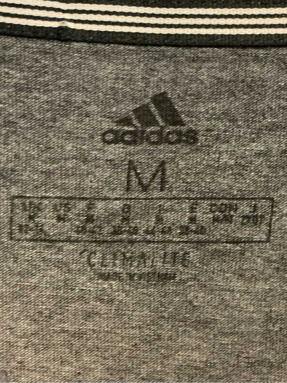 adidas Charcoal Gray Hooded Long-Sleeve with White Stripes
